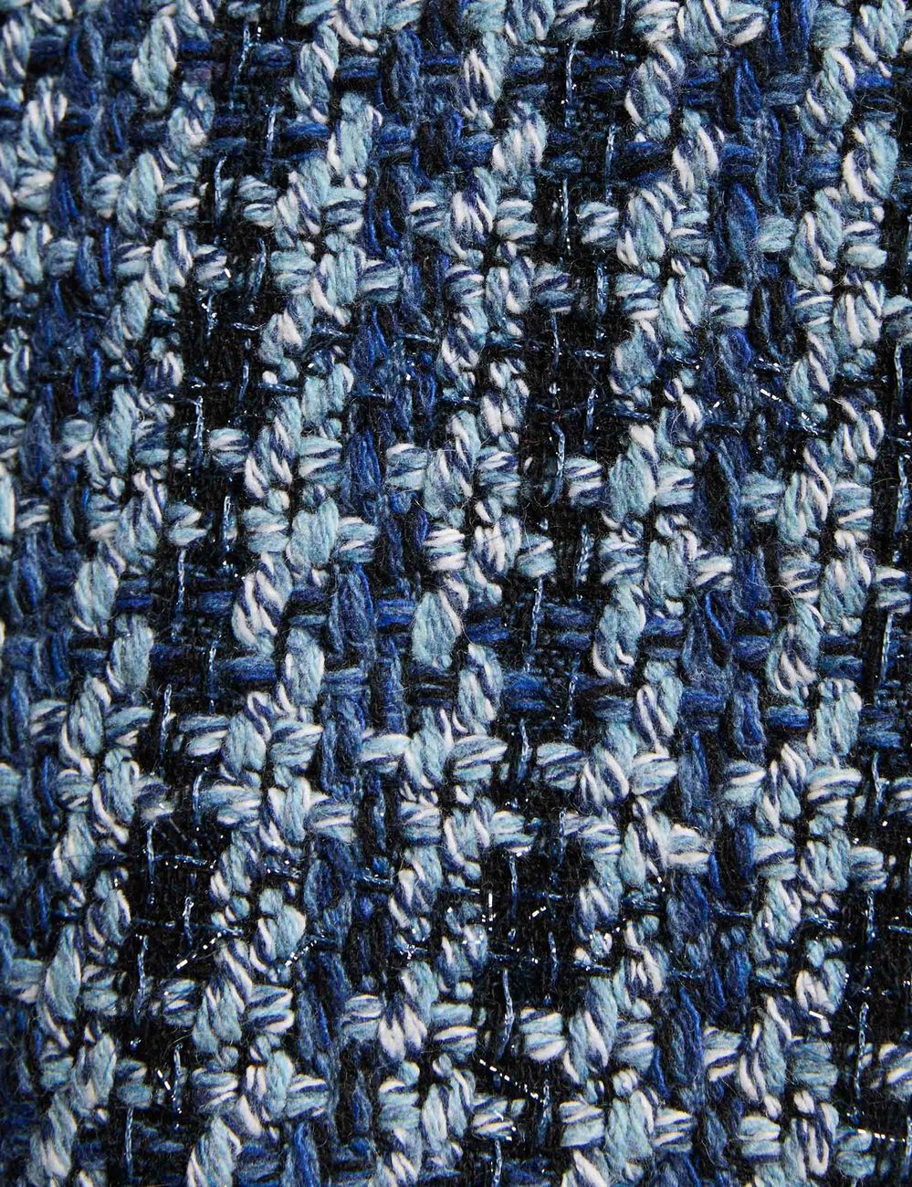 Falda corta de tweed multicolor mujer