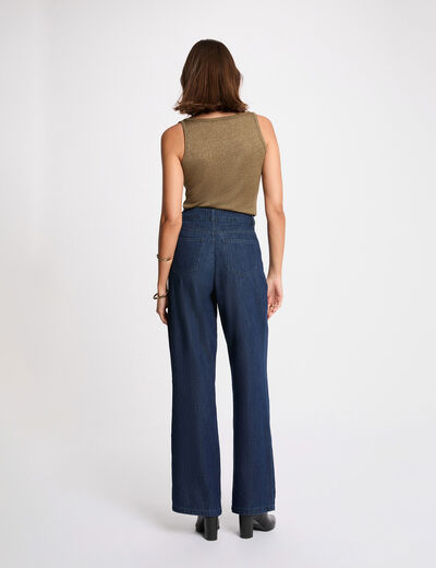 Top con tirantes finos verde caqui mujer
