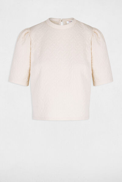 Sudadera acolchada manga corta  mujer