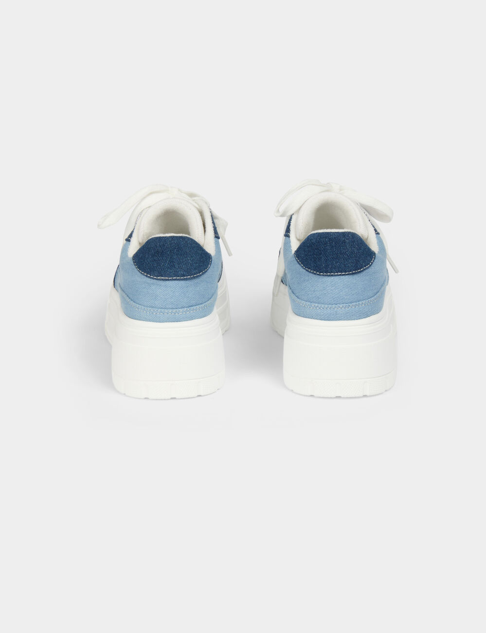 Zapatillas con plataformas blanco mujer