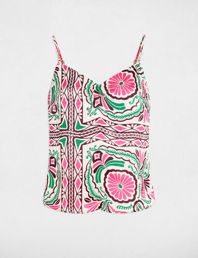 Top de tirantes finos multicolor mujer