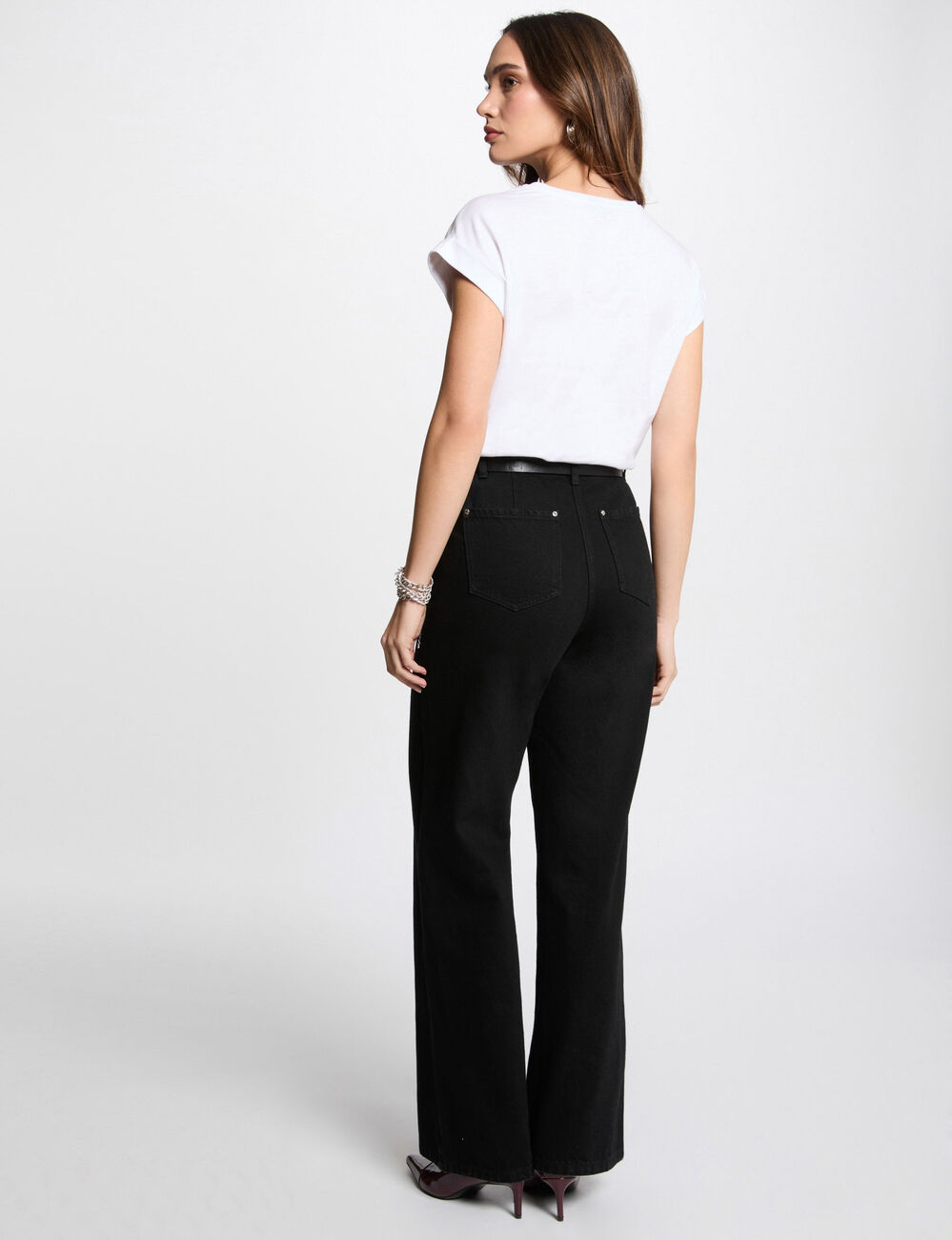 Camiseta con mensaje blanco mujer