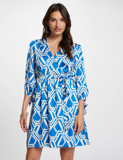 Vestido corto estampado multico mujer