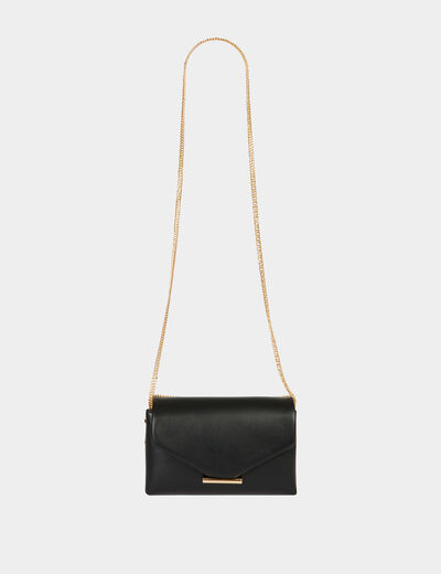 Bolso bandolera de polipiel negro mujer