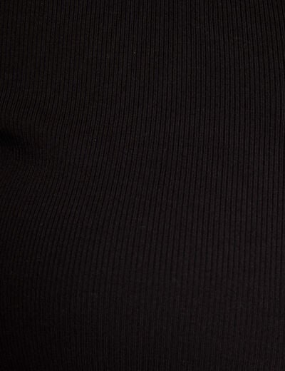 Camiseta manga corta negro mujer