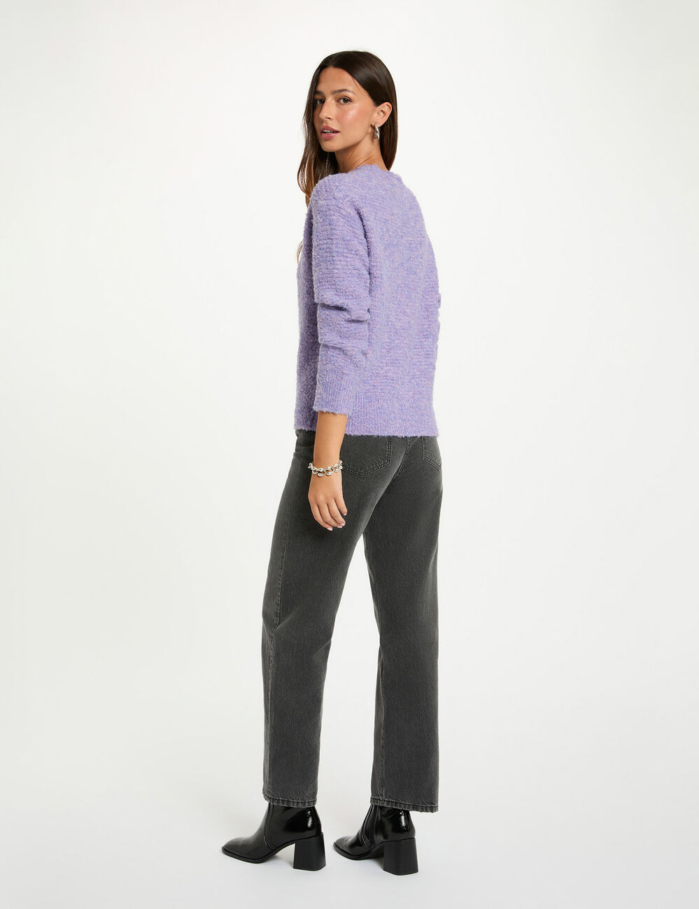 Jersey corto con cuello redondo parma mujer
