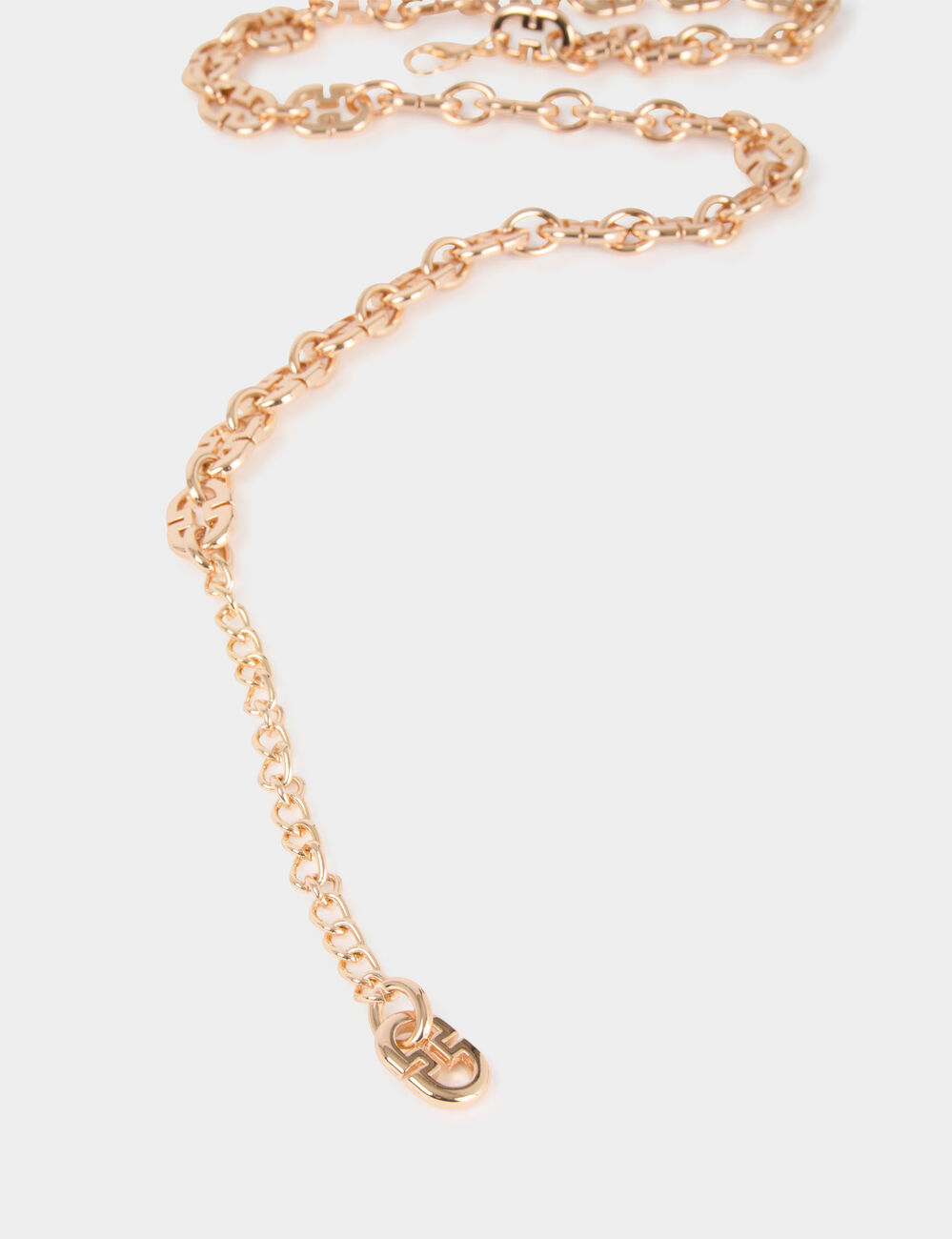 Cintur&oacute;n fino de cadena amarillo oro mujer