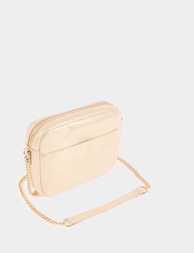 Bolso acolchado amarillo oro mujer