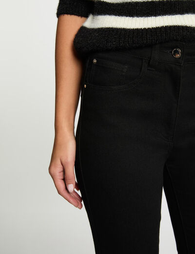 Vaqueros skinny de tiro alto denim negro mujer