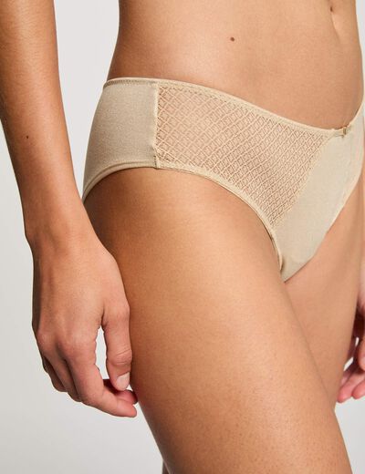 Braguita de encaje beige mujer