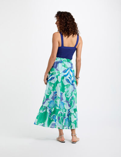 Top punto tirantes anchos azul eléctrico mujer