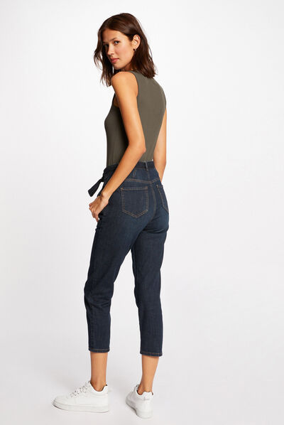 Top acanalado con tirantes anchos  mujer