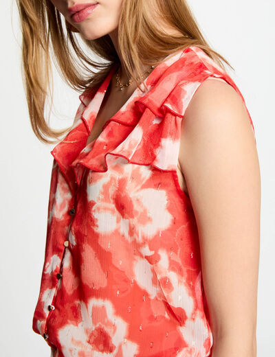 Blusa sin mangas multicolor mujer