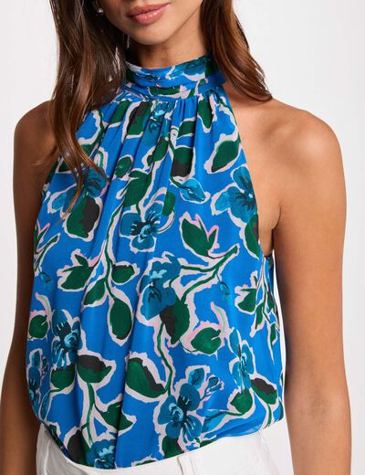 Blusa sin mangas multicolor mujer