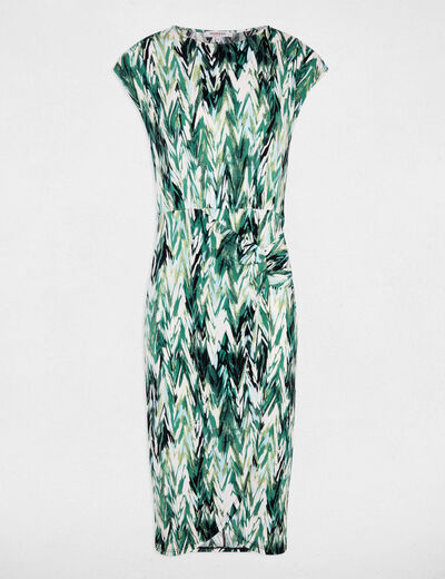 Vestido recto estampado multicolor mujer