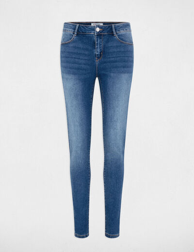 Vaquero slim talle estándar denim stone mujer