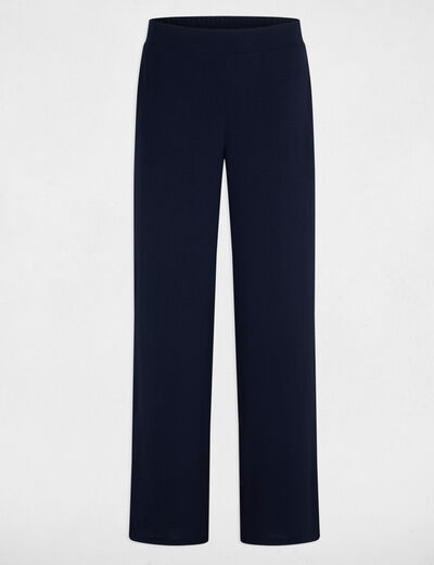 Pantalón pernera ancha holgado azul marino mujer