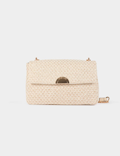 Bolso con lentejuelas amarillo oro mujer