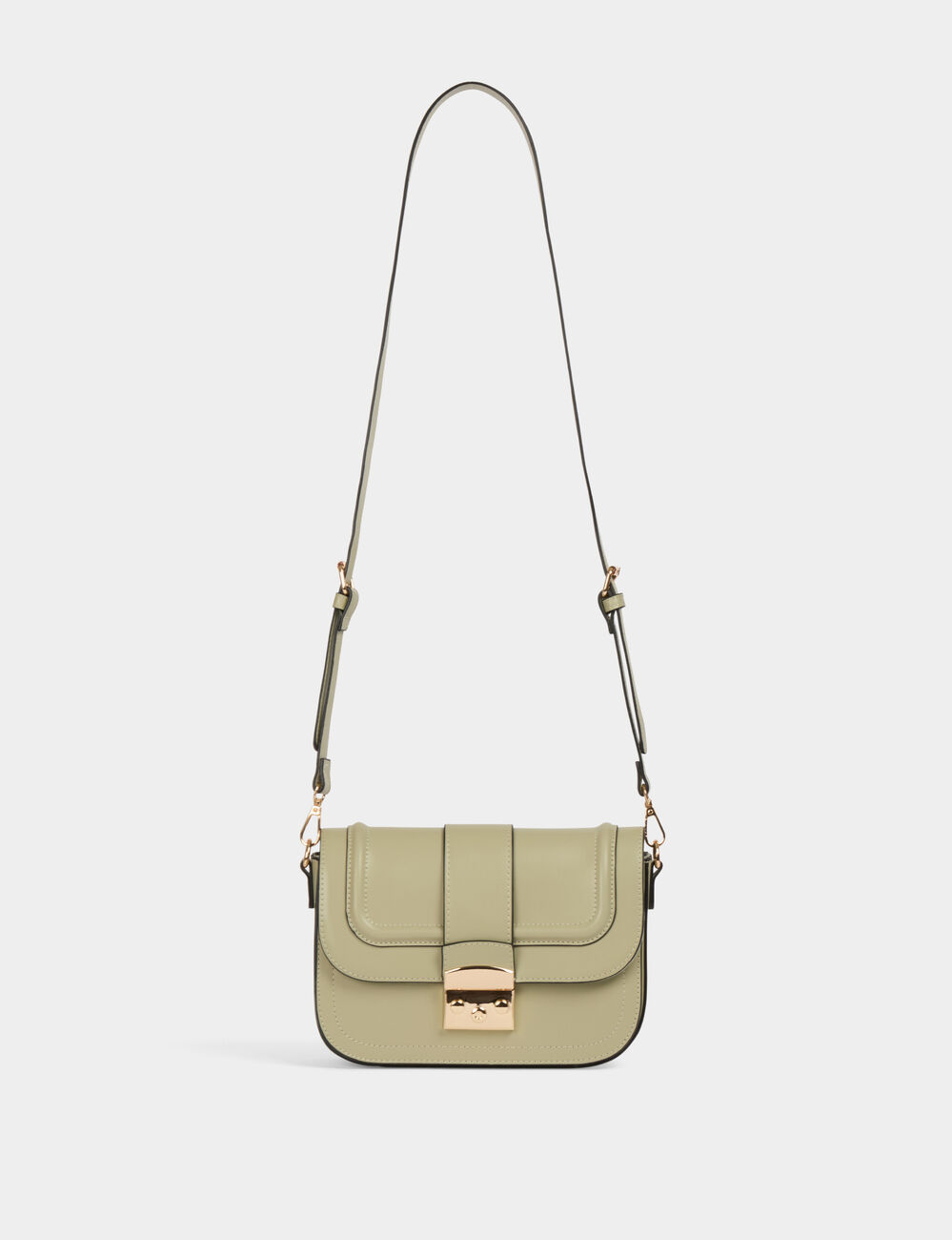 Bolso con bandolera verde claro mujer