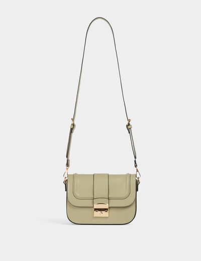Bolso con bandolera verde claro mujer