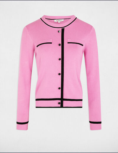 Jersey cuello redondo rosa mujer