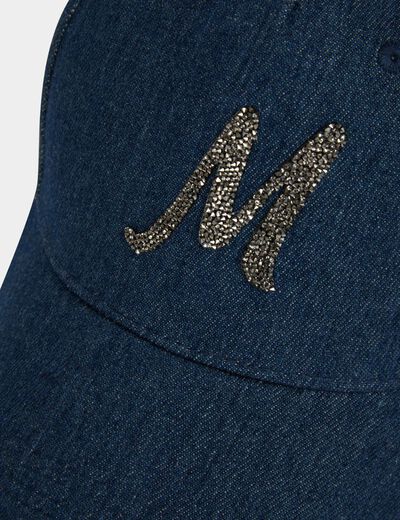 Gorra vaquero M con strass denim stone mujer