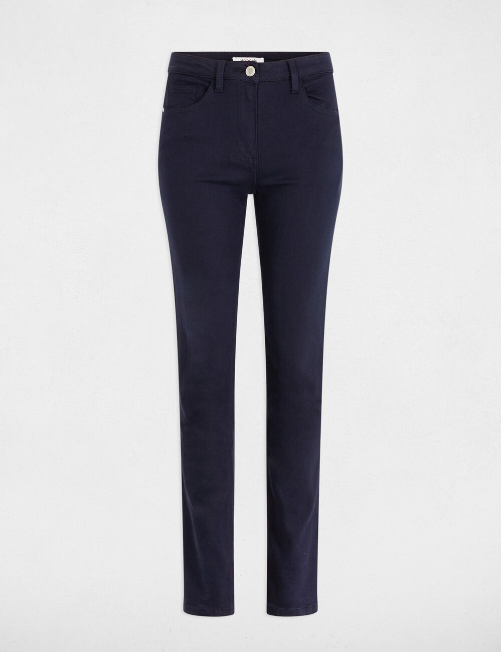 Pantalón recto azul marino mujer