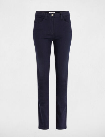 Pantalón recto azul marino mujer