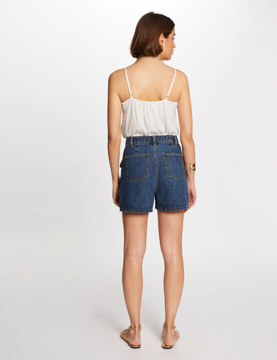 Top tirantes y botones crudo mujer