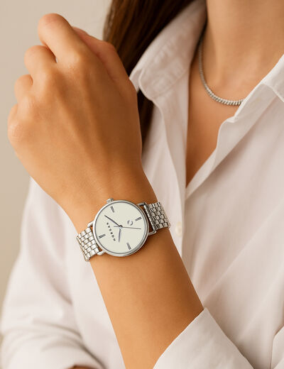 Reloj couleur argent mujer