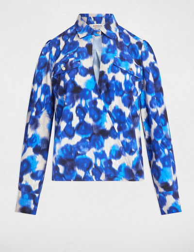 Blusa manga larga multicolor mujer