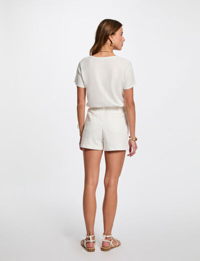 Camiseta con mensaje blanco mujer