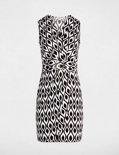 Vestido corto estampado multicolor mujer
