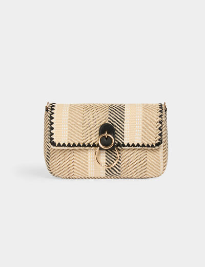 Bolso efecto trenzado multicolor mujer