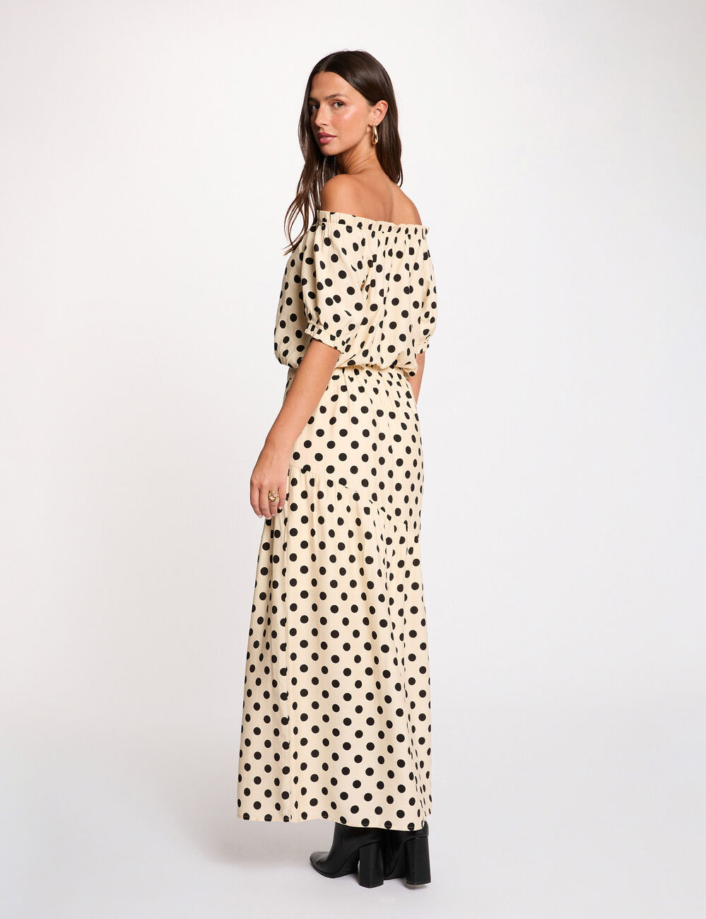 Falda larga ajustada multicolor mujer