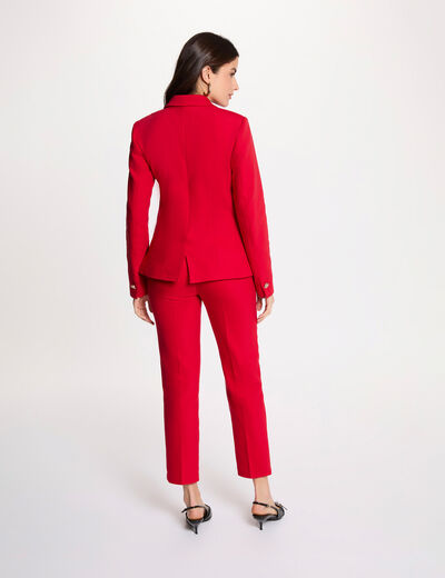 Pantal&oacute;n cigarette rojo mujer
