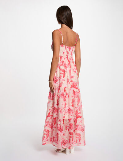 Vestido largo cruzado multicolor mujer