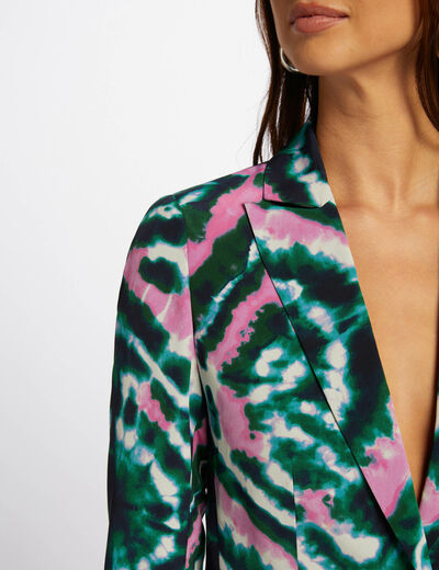 Americana holgada estampado multico mujer