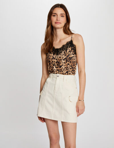 Top estampado tirantes finos multico mujer