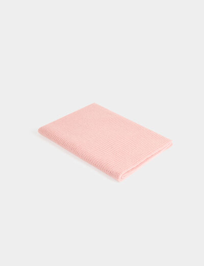 Bufanda de punto rosado polvoriento mujer