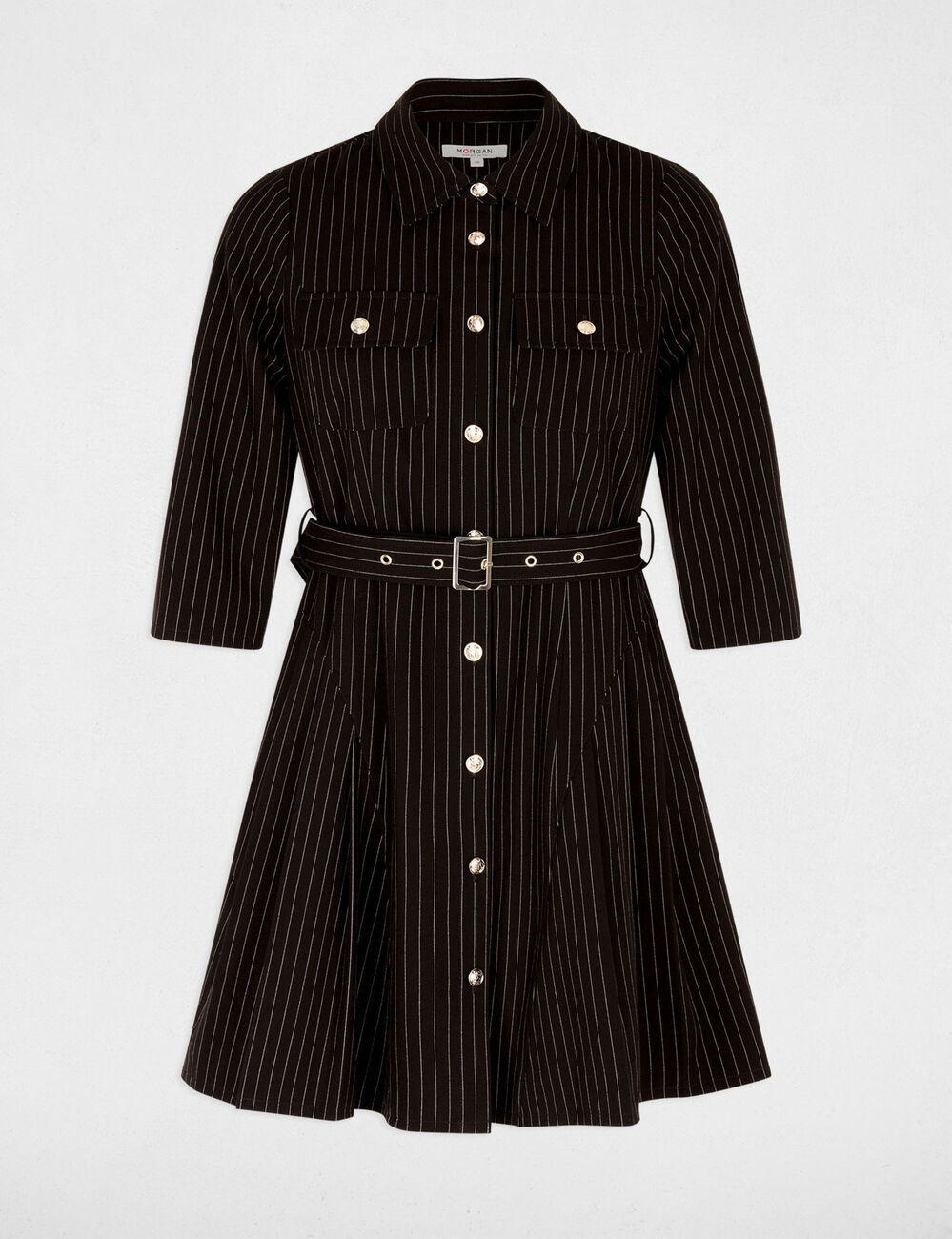 Vestido corto ajustado negro mujer