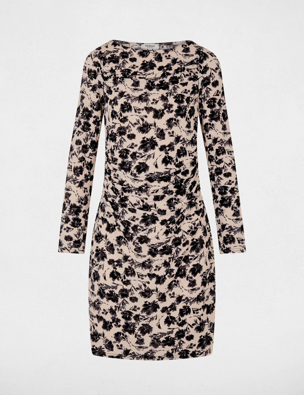 Vestido de punto estampado multicolor mujer