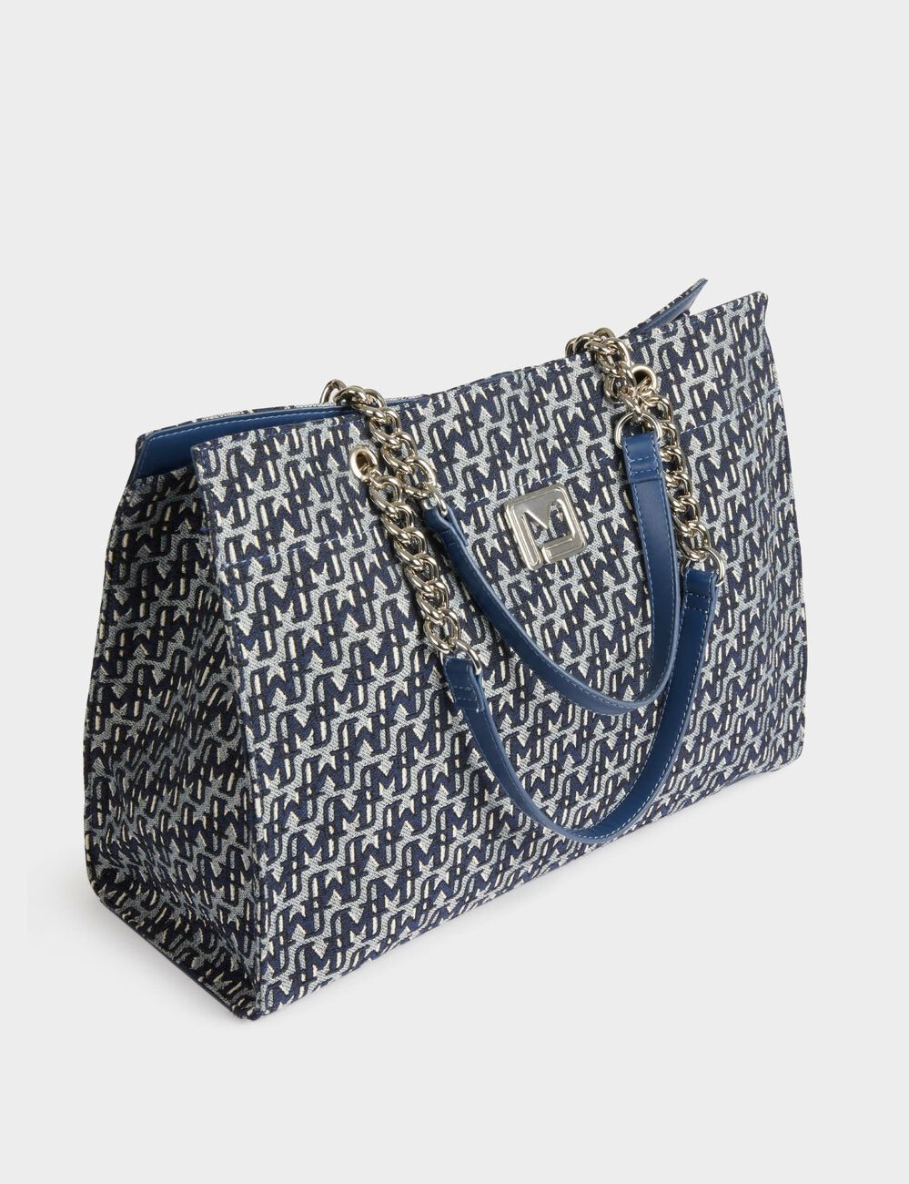 Bolso shopper estampado denim stone mujer