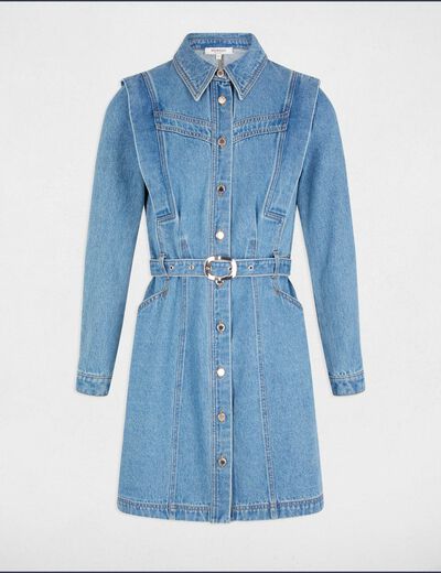 Vestido ajustado vaquero denim stone mujer