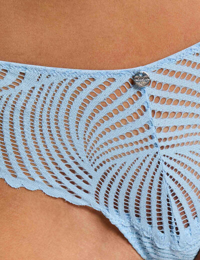 Shorty de encaje azul mujer