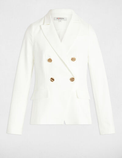 Americana doble botonadura blanco mujer
