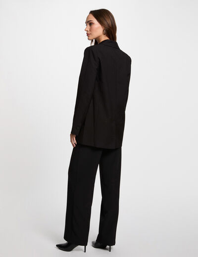Americana larga lentejuelas negro mujer