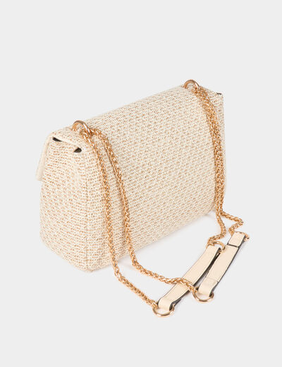 Bolso con lentejuelas amarillo oro mujer