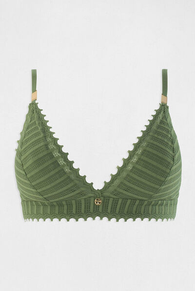 Sujetador suave verde caqui mujer