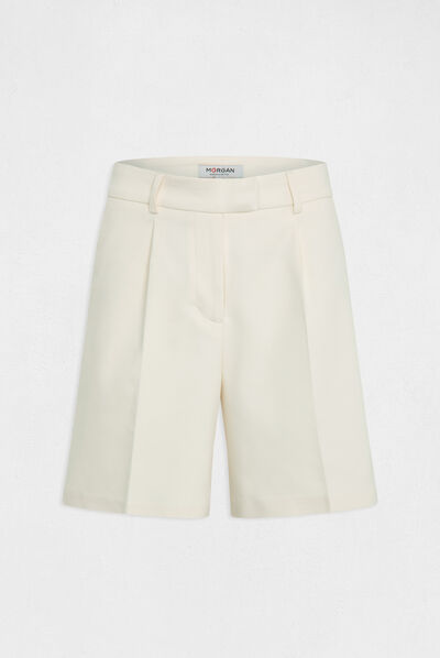 Short city recto con pinzas crudo medio mujer